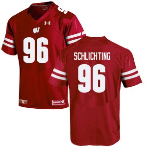 Mens University of Wisconsin #96 Conor Schlichting Red High School Jerseys 104963-278