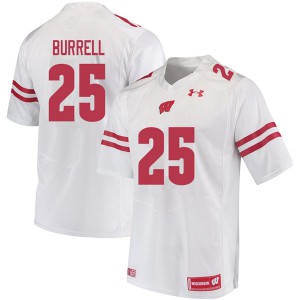 Men Wisconsin #25 Eric Burrell White Embroidery Jerseys 418155-650