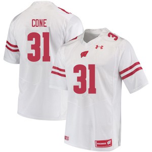 Men's University of Wisconsin #31 Madison Cone White Stitched Jersey 780694-811