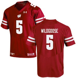 Men's Wisconsin Badgers #5 Rachad Wildgoose Red NCAA Jersey 760118-240