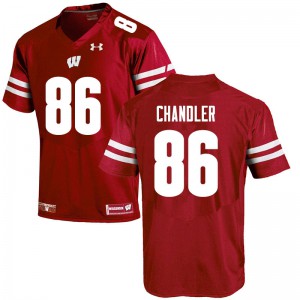 Men's Badgers #86 Devin Chandler Red College Jerseys 624156-982