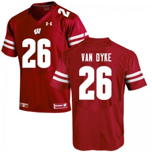 Men Wisconsin Badgers #26 Jack Van Dyke Red Stitched Jersey 161783-654