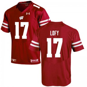 Men's Badgers #17 Max Lofy Red Player Jersey 412831-287