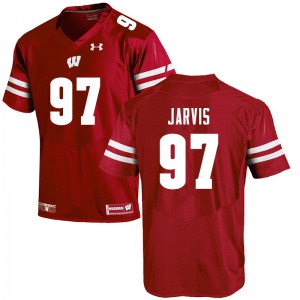 Men Wisconsin Badgers #97 Mike Jarvis Red Football Jersey 132759-850