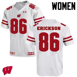 Women Wisconsin #86 Alex Erickson White Official Jersey 731145-686