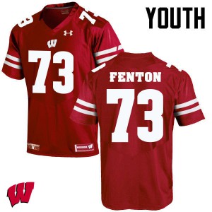 Youth Wisconsin #73 Alex Fenton Red University Jerseys 961798-167