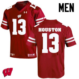 Men Wisconsin #13 Bart Houston Red College Jerseys 764270-380