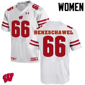 Women's UW #66 Beau Benzschawel White College Jerseys 367956-329