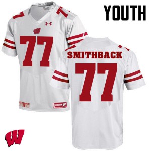 Youth Wisconsin Badgers #77 Blake Smithback White Stitched Jersey 736746-297