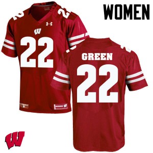 Womens Badgers #22 Cade Green Red NCAA Jerseys 216275-721