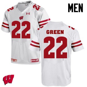 Men's Wisconsin Badgers #22 Cade Green White High School Jersey 106382-542