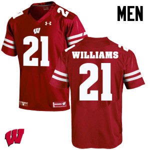 Mens UW #21 Caesar Williams Red Football Jerseys 282975-472