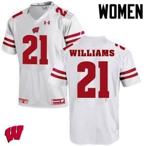 Women Badgers #18 Caesar Williams White Alumni Jersey 591494-862