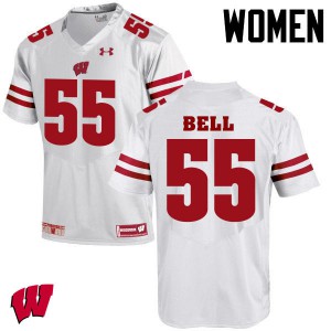 Womens Badgers #49 Christian Bell White Alumni Jersey 324552-131