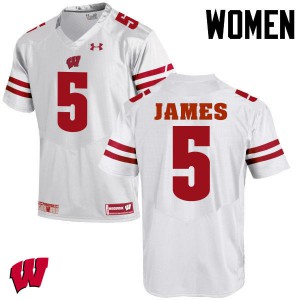 Women's Wisconsin Badgers #5 Chris James White University Jersey 166215-223