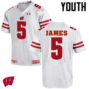 Youth Wisconsin #5 Chris James White Player Jersey 632817-443