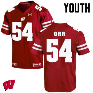 Youth Wisconsin #54 Chris Orr Red High School Jerseys 907396-240
