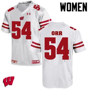 Women Wisconsin Badgers #50 Chris Orr White University Jerseys 934857-975