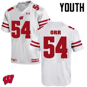 Youth Wisconsin Badgers #54 Chris Orr White Stitched Jerseys 229341-375