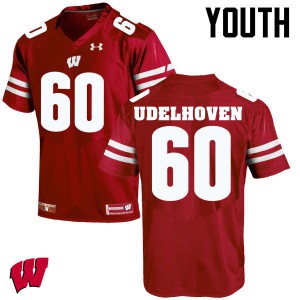 Youth Wisconsin #60 Connor Udelhoven Red High School Jerseys 832738-679