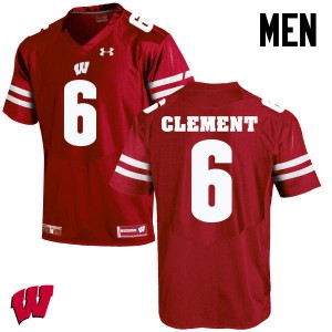 Mens Wisconsin #6 Corey Clement Red Player Jersey 710789-595