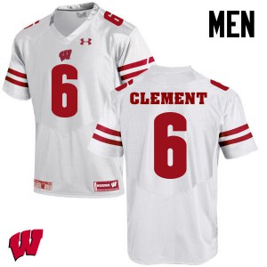 Men's Wisconsin Badgers #6 Corey Clement White Alumni Jersey 625222-585