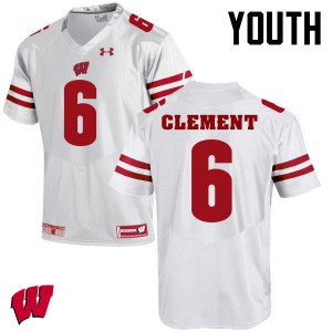 Youth UW #6 Corey Clement White Official Jerseys 493360-673