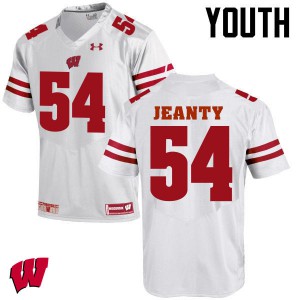 Youth UW #54 Dallas Jeanty White College Jersey 730335-122