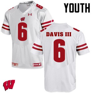 Youth UW #6 Danny Davis III White University Jerseys 634757-526