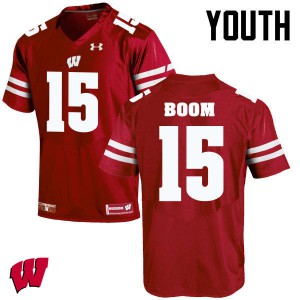 Youth Wisconsin Badgers #15 Danny Vanden Boom Red NCAA Jerseys 377418-586