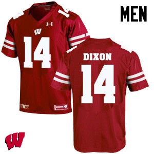 Men's Wisconsin Badgers #14 D'Cota Dixon Red Player Jerseys 860960-565