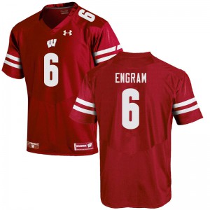 Men Wisconsin #6 Dean Engram Red Official Jersey 764863-833