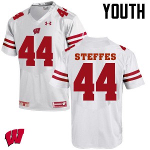 Youth Wisconsin Badgers #44 Eric Steffes White Alumni Jerseys 215793-708