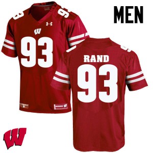 Men University of Wisconsin #93 Garrett Rand Red Official Jersey 520456-765