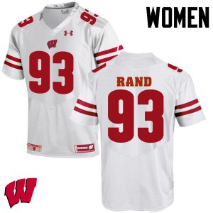Womens University of Wisconsin #93 Garrett Rand White NCAA Jersey 411696-122