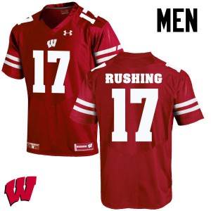 Mens Wisconsin #17 George Rushing Red Alumni Jerseys 465470-241