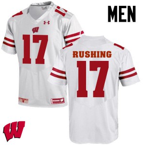 Men Wisconsin #17 George Rushing White Official Jersey 771053-963