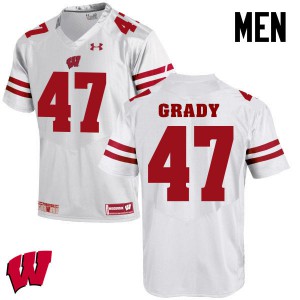 Men Wisconsin Badgers #47 Griffin Grady White High School Jersey 958128-314