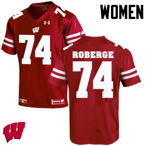 Women Badgers #74 Gunnar Roberge Red NCAA Jersey 799013-453