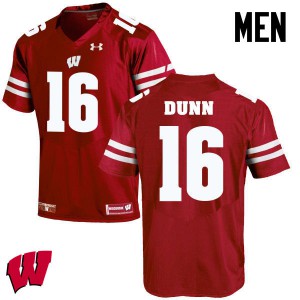 Men University of Wisconsin #16 Jack Dunn Red Player Jerseys 709199-927