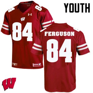 Youth Wisconsin Badgers #84 Jake Ferguson Red Stitch Jerseys 179810-677