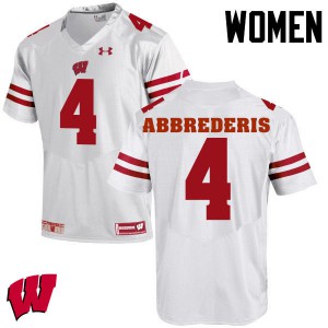 Women Wisconsin #4 Jared Abbrederis White Alumni Jersey 677282-883