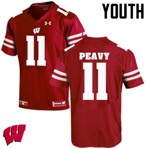 Youth UW #11 Jazz Peavy Red Official Jerseys 855469-982