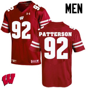Men's Wisconsin #92 Jeremy Patterson Red Football Jerseys 760723-924