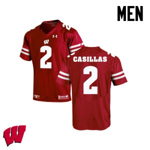 Men University of Wisconsin #2 Jonathan Casillas Red Stitch Jerseys 342865-580