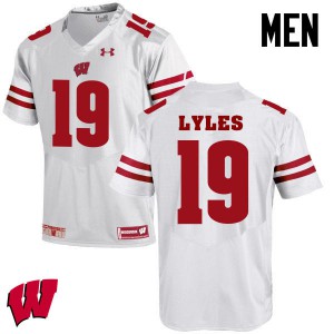 Men's Wisconsin #19 Kare Lyles White Stitch Jersey 535899-276