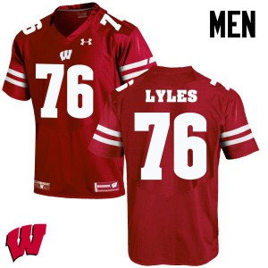 Men Wisconsin #76 Kayden Lyles Red Stitched Jersey 819043-572