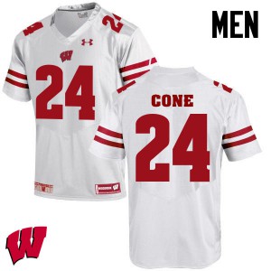 Mens Badgers #24 Madison Cone White Stitch Jersey 471095-954