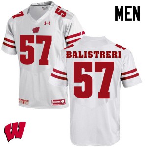 Men's Wisconsin Badgers #57 Michael Balistreri White Stitched Jersey 377543-151