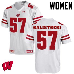 Women's University of Wisconsin #57 Michael Balistreri White Embroidery Jersey 889430-204